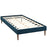 Sherry Twin Fabric Bed Frame with Round Tapered Legs 5582-AZU
