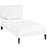 Phoebe Twin Vinyl Platform Bed with Squared Tapered Legs 5585-WHI