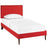 Phoebe Twin Fabric Platform Bed with Round Tapered Legs 5601-ATO