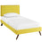 Phoebe Twin Fabric Platform Bed with Round Splayed Legs 5612-SUN