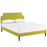 Laura King Fabric Platform Bed with Squared Tapered Legs 5686-WHE