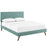 Terisa Full Fabric Platform Bed with Round Splayed Legs 5706-LAG