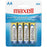 AA 4PK CARDED BATTERIES