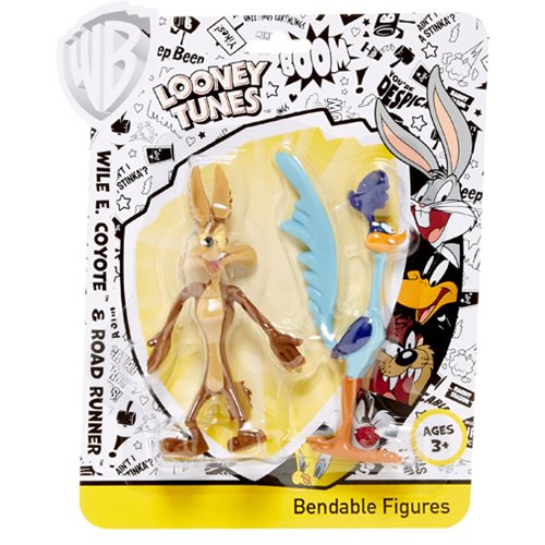 Looney Tunes Wile E. Coyote & Road Runner Bendable Figures  