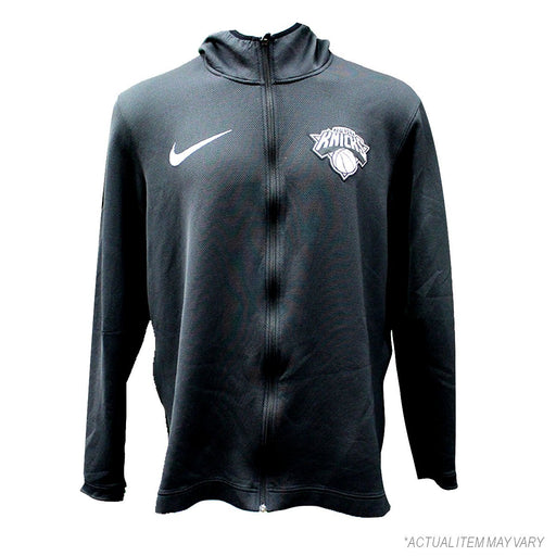 Isaiah Hicks New York Knicks Game Used #4 Black Warm Up Jacket (XXLT)
