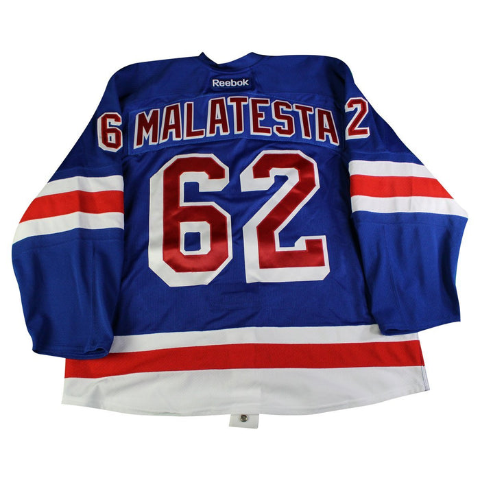 Malatesta #62 New York Rangers Blue Issued Jersey (Size 56)