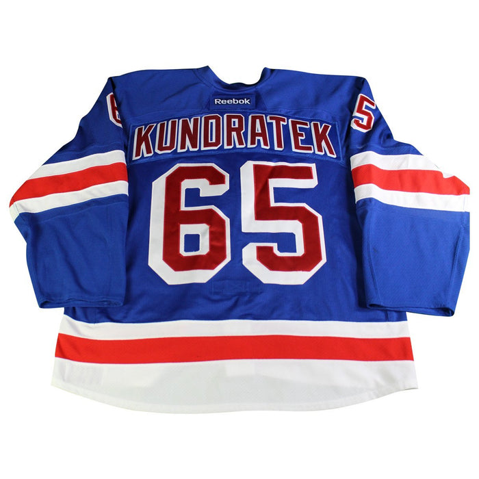 Thomas Kundratek #65 New York Rangers Blue Issued Jersey (Size 58 Plus)