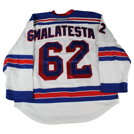 Malatesta #62 New York Rangers White Issued Jersey (Size 56)