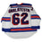 Malatesta #62 New York Rangers White Issued Jersey (Size 56)