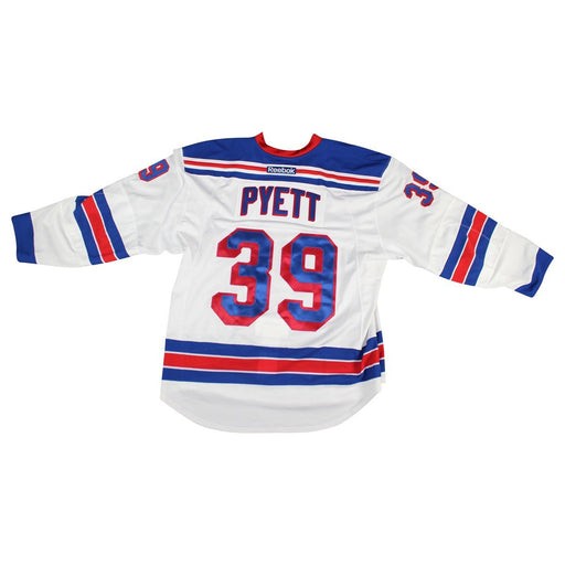 Logan Pyett # 39 New York Ranger White Issued Jersey (Size 58 )