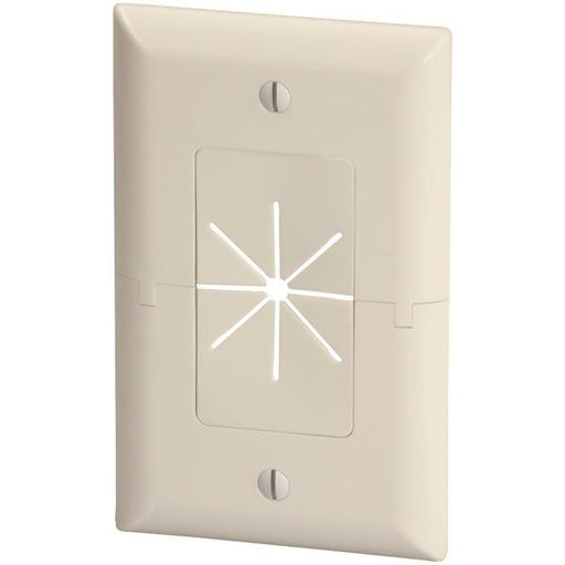 Datacomm Electronics 45-0017-la Split Plate With Flexible Opening (light Almond)