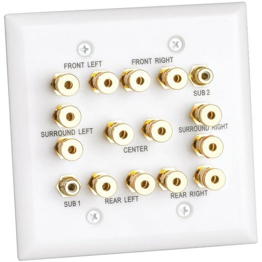 Datacomm Electronics 45-0070 7.2 Surround Sound 2-gang Plate