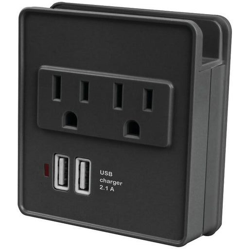 Duracell Du6208 2-outlet Surge Protector With 2 Usb Outlets (black)