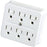 Duracell Du6247 6-outlet Current Tap Grounded Surge Protector With Slide Safety Covers (white)