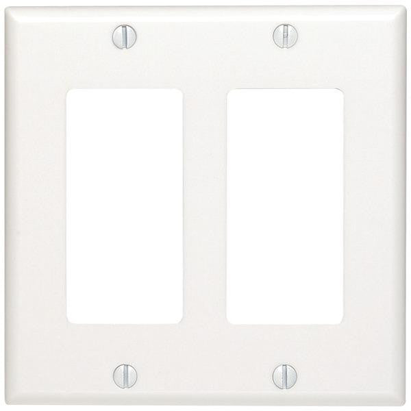 Union 80409w Residential-grade D Cor Wall Plates (dual Gang; White)