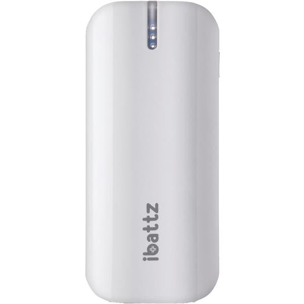 IBATTZ IB-PWB-WHT-60 6,000mAh 2.1-Amp Portable Charger External Battery Pack-Powerbank for Smartphones & Tablets (White)