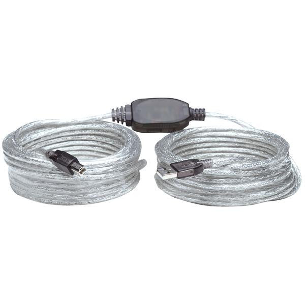 Manhattan 510424 A-male To B-male Usb 2.0 Active Cable, 11m