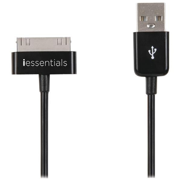 Iessentials Ipl-dc-usb 30-pin Connector Usb Sync Cable, 3.3ft