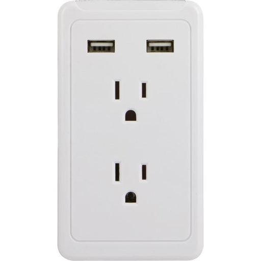 Ge 13465 2-outlet Wall Tap With 2 Usb Ports & Eye Indicator Light