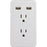 Ge 13465 2-outlet Wall Tap With 2 Usb Ports & Eye Indicator Light