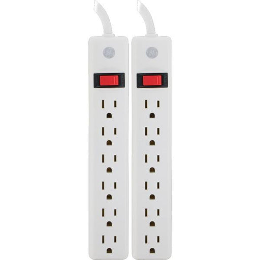 Ge 14087 6-outlet Power Strip, 2 Pk