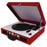 Jensen Jta-410-r Portable 3-speed Stereo Turntable With Built-in Speakers (red)