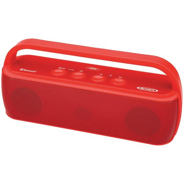 JENSEN SMPS-627-R Bluetooth(R) Portable Wireless Stereo Speaker (Red)