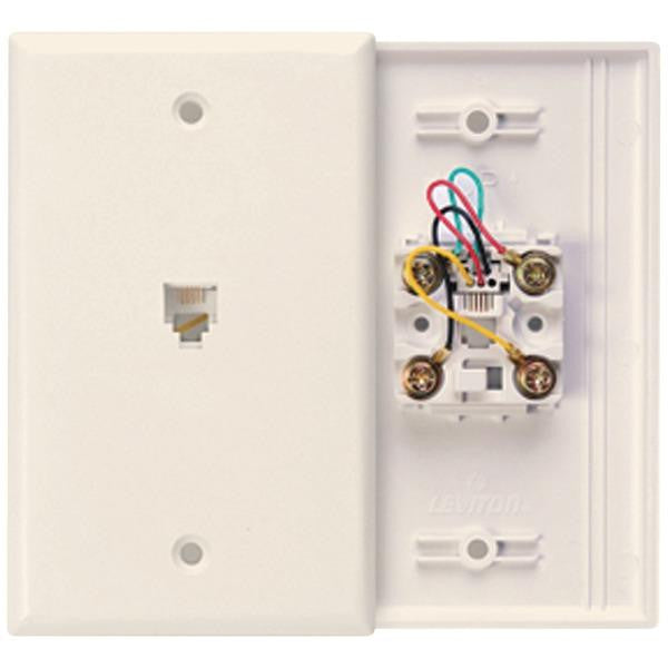 Leviton 40949-t Telephone Wall Plate (light Almond)