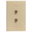 Leviton 40982-i F-connector Wallplate (duplex; Ivory)