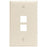 Leviton 41080-2tp Quickport(r) Wall Plate (2 Port; Light Almond)