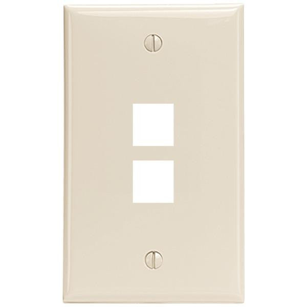Leviton 41080-2tp Quickport(r) Wall Plate (2 Port; Light Almond)