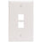 Leviton 41080-2wp Quickport(r) Wall Plate (2 Port; White)