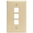Leviton 41080-3ip Quickport(r) Wall Plate (3 Port; Ivory)