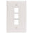 Leviton 41080-3wp Quickport(r) Wall Plate (3 Port; White)