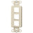 Leviton 41643-t Quickport(r) D Cora(r) Platform (3-port; Light Almond)