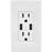 Leviton T5632-w Combo Duplex Receptacle & 15-amp Usb Charger (white)