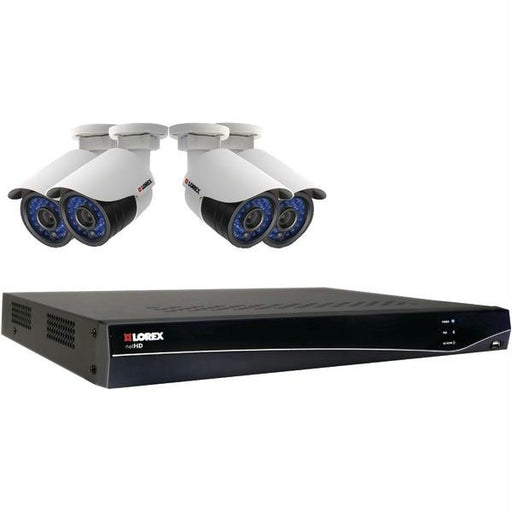 Lorex Lnr382c4b 8-channel Hd 2tb Nvr With 4 1080p Outdoor Ip Cameras