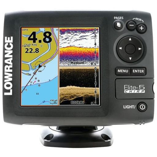 Lowrance 000-11655-001 Elite-5 Chirp Fishfinder-chartplotter With Xd 83-200-455-800 Transducer