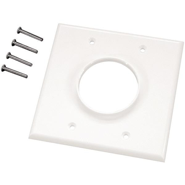 Midlite 2gwh Double-gang Wireport(tm) Wall Plate (white)
