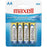 Maxell 723465 - Lr64bp Alkaline Batteries (aa; 4 Pk; Carded)