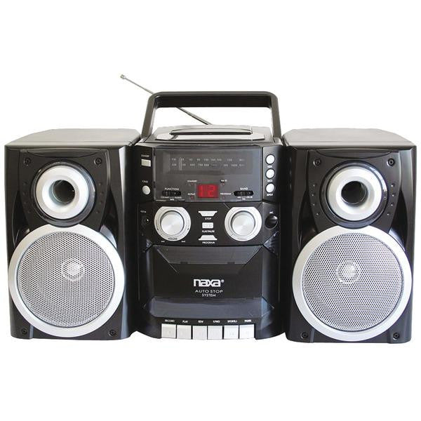 Naxa Npb426 Portable Cd Player With Am-fm Radio, Cassette & Detachable Speakers