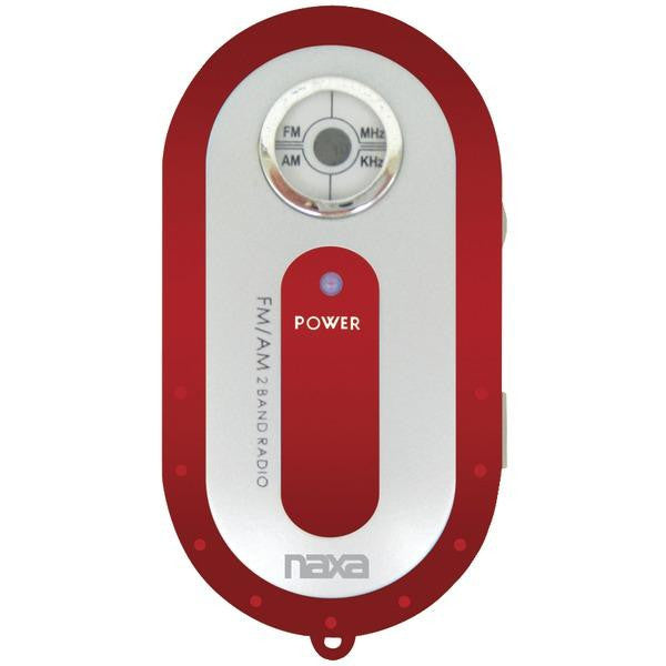 Naxa Nr720rd Am-fm Mini Pocket Radio (red)