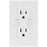 Newer Tech Nwtpwr2u15atrw Power 2u 15-amp In-wall Dual Ac-usb Wall Outlet (white)