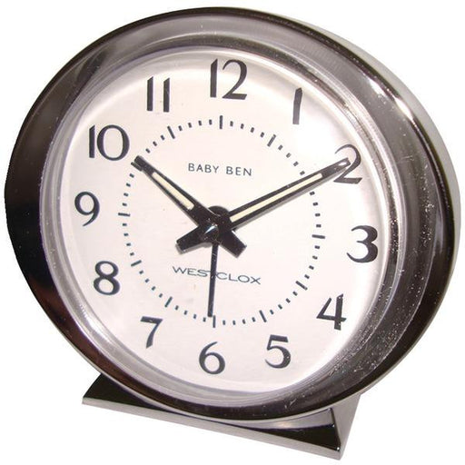 Westclox 11611 Baby Ben Classic Key-wound Silvertone Alarm Clock
