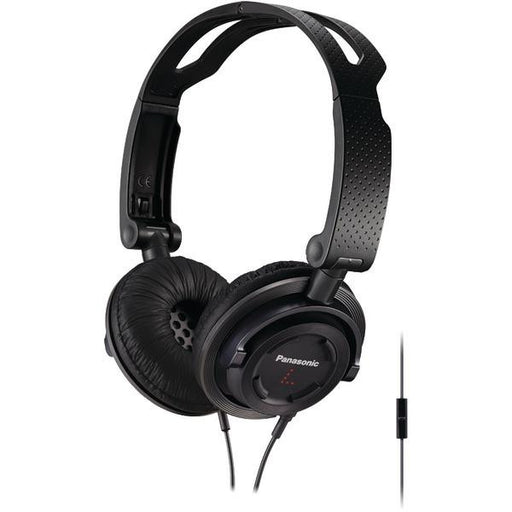PANASONIC RP-DJS150M-K FOLDZ Collapsible Travel Headphones with Microphone (Black)