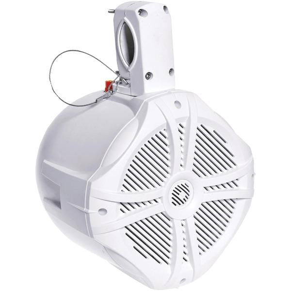 POWER ACOUSTIK MWT_65W Marine-Grade 6.5" 500-Watt Wake Tower Enclosure & Speaker System (White)