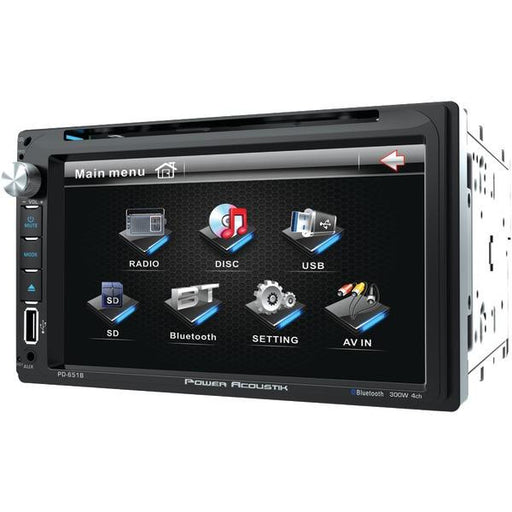 POWER ACOUSTIK PD_651B 6.5" Double-DIN In-Dash LCD Touchscreen DVD Receiver (With Bluetooth(R))
