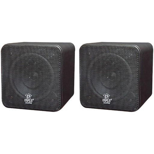 Pyle Home Pcb4bk 4", 200-watt Mini-cube Bookshelf Speakers (black)