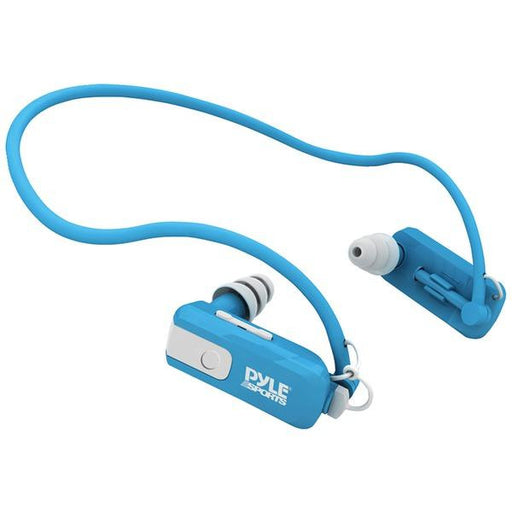 Pyle Pswb4bl 4gb Waterproof Neckband Mp3 Player & Headphones (blue)