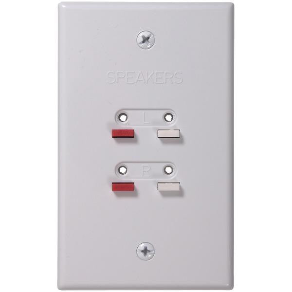 Rca Ah300whr Stereo Speaker Wire Wall Plate (white)